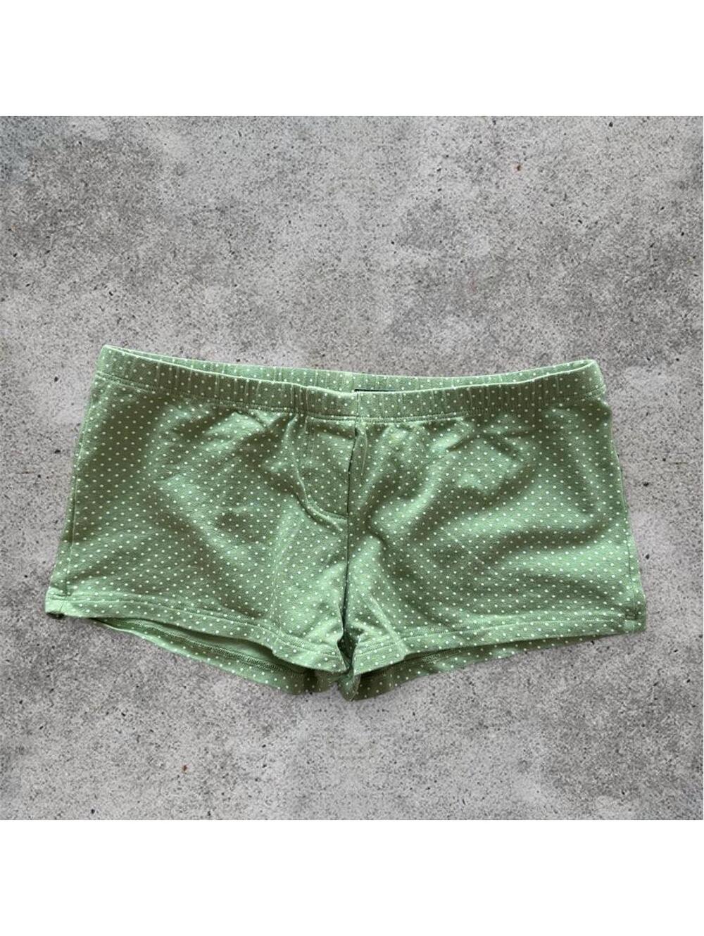 Brandy Melville green with white polka dots shorts